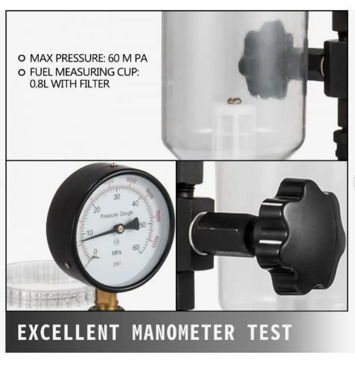 600 Bar Injector Tester 0.8L Fuel Pressure - Image 4