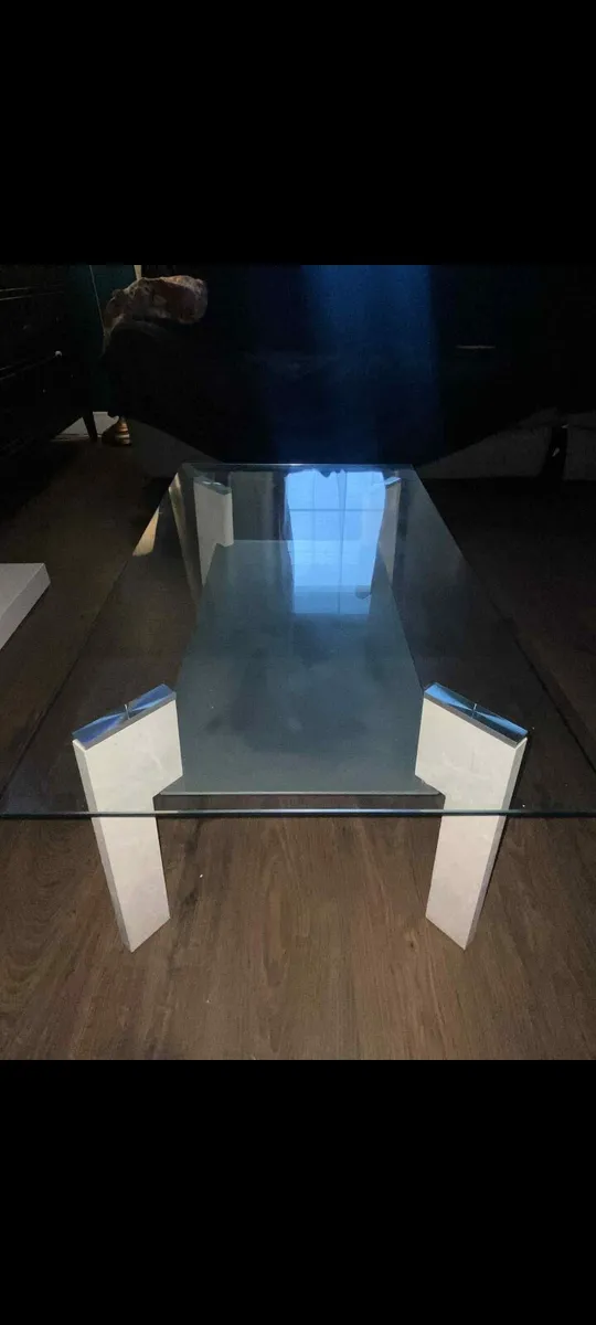 3 glass tables Coffee decoration display table - Image 3