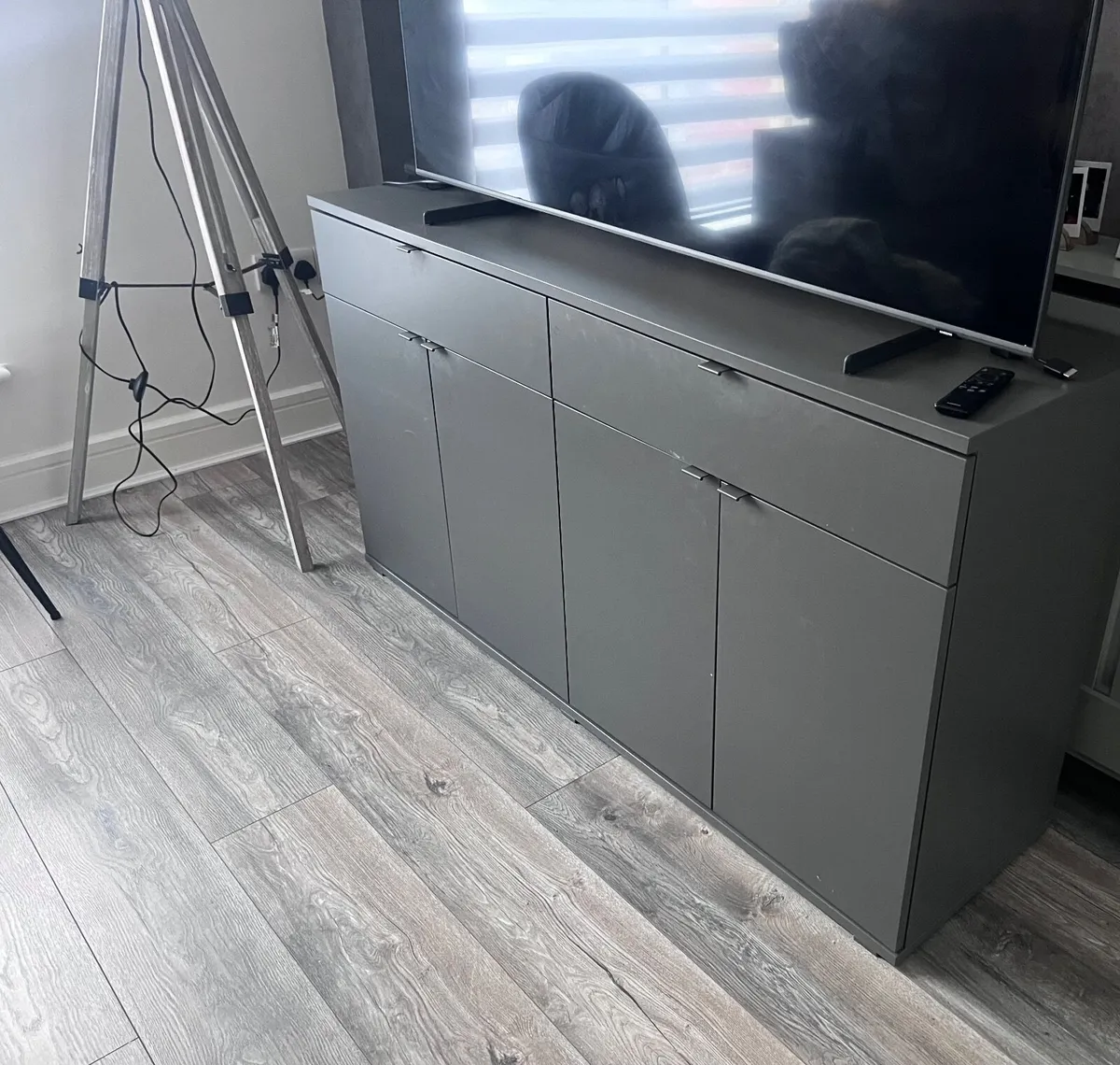 Sideboard dark grey as new. - Image 1
