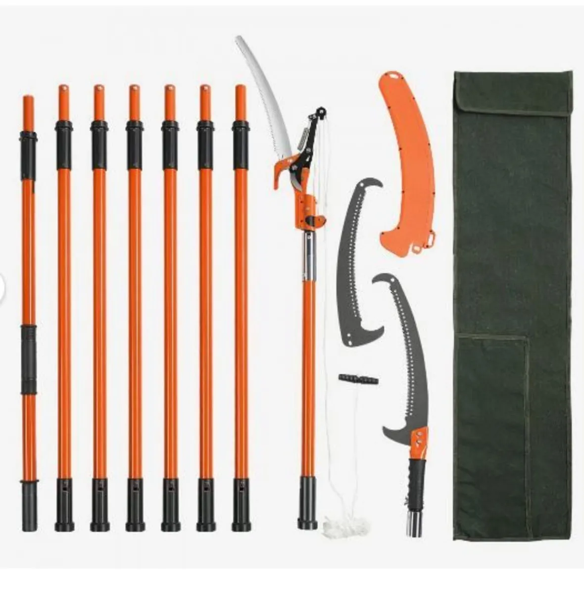 Manual Pole Saw, 2.2-8.2 m Extendable Tree Pruner - Image 1