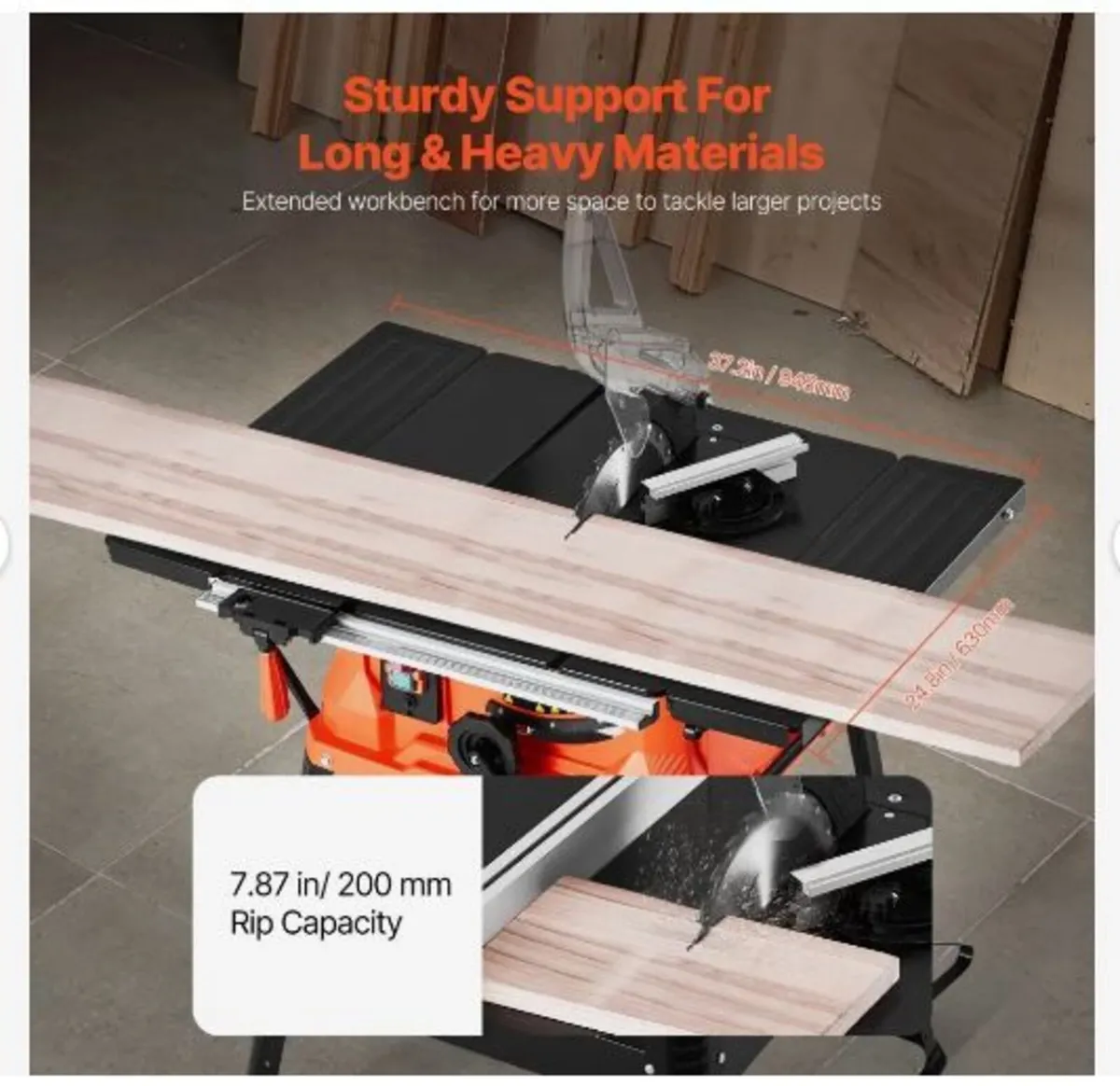 Table Saw with Stand, 254 mm - Image 2