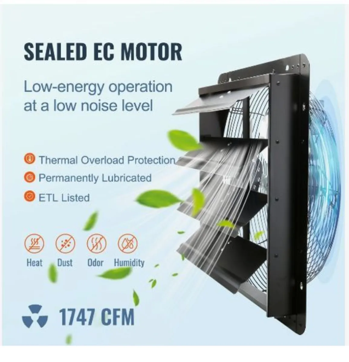 Shutter Exhaust Fan, 406 mm - Image 4