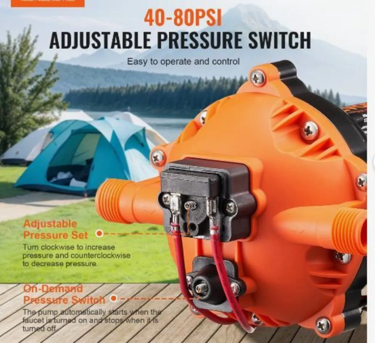 12V Diaphragm Pump, 5 GPM - Image 3