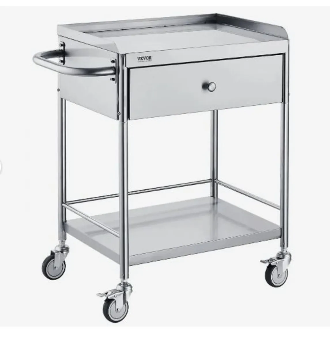 Medical Cart, 2 Layers Stainless Steel - Image 1