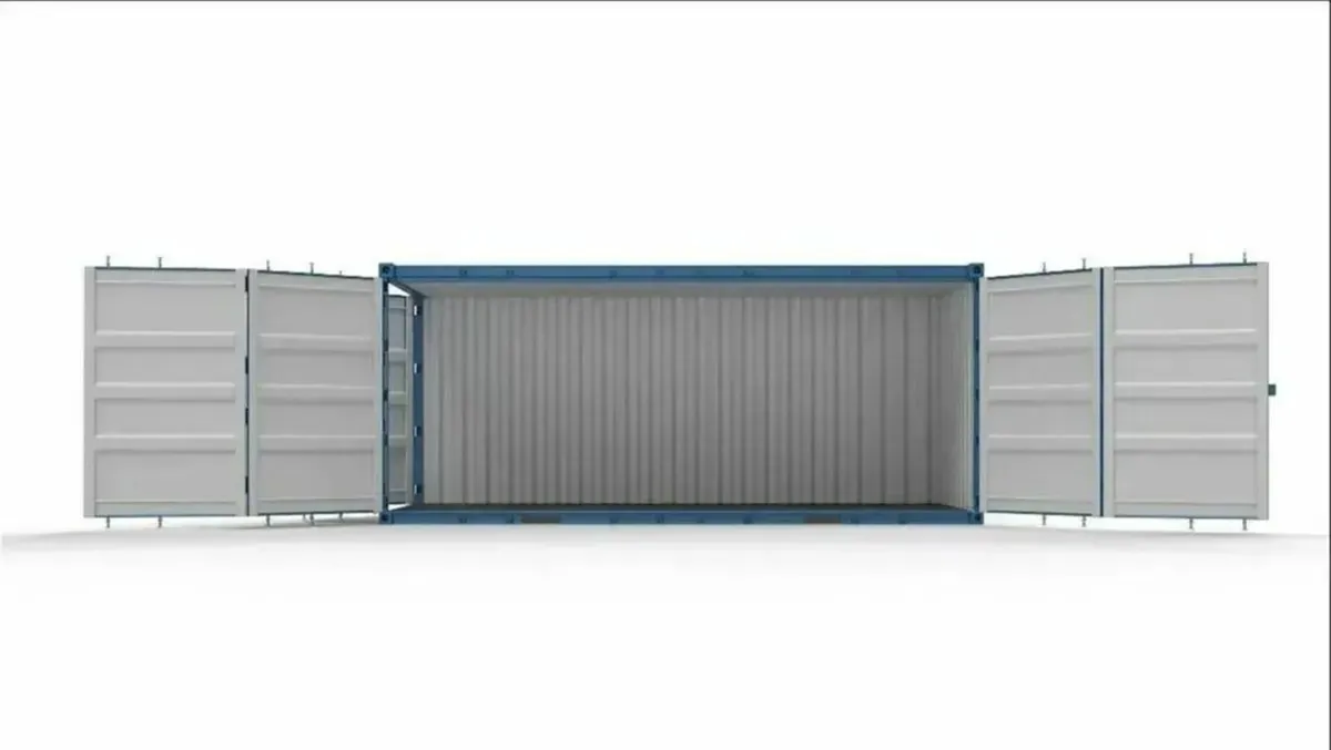 Blue 20ft Shipping Container Full Side Opening - Image 2