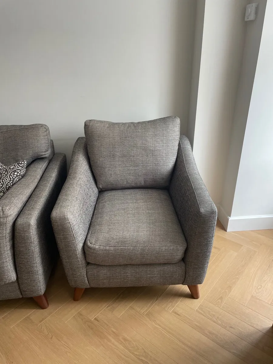 DFS three-seater couch and matching armchair - Image 2