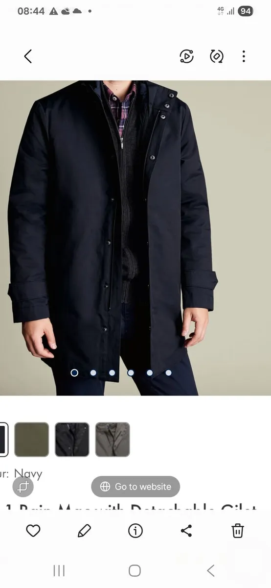 New Gant gents coat/jacket,navy,Large. - Image 1