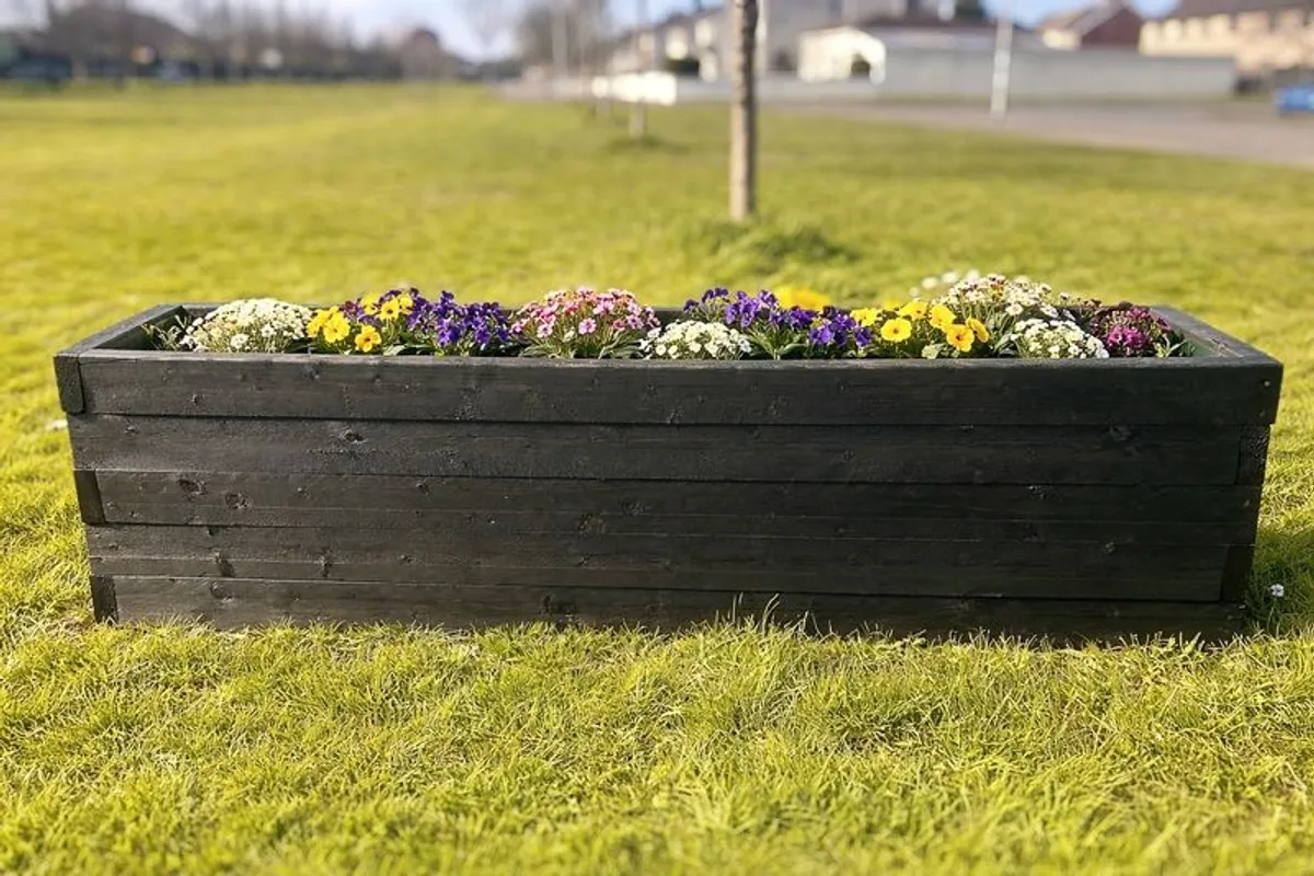 2 Metres Solid Timber Planter, Flower Box. Assembled & Delivered - Image 4