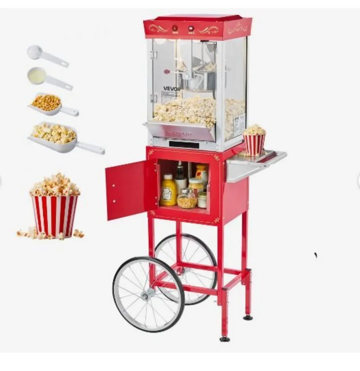 Popcorn Machine with Cart - Image 1