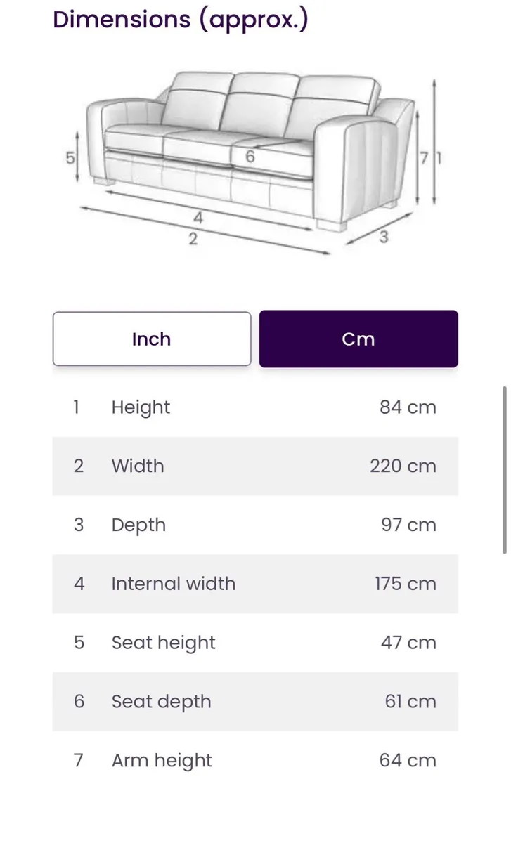 DFS tan luxurious leather 3 seater - Image 4