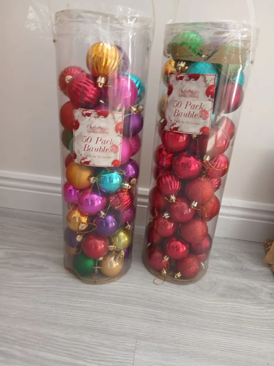 Artificial Chistmas tree and 2 pacs of decorations - Image 4