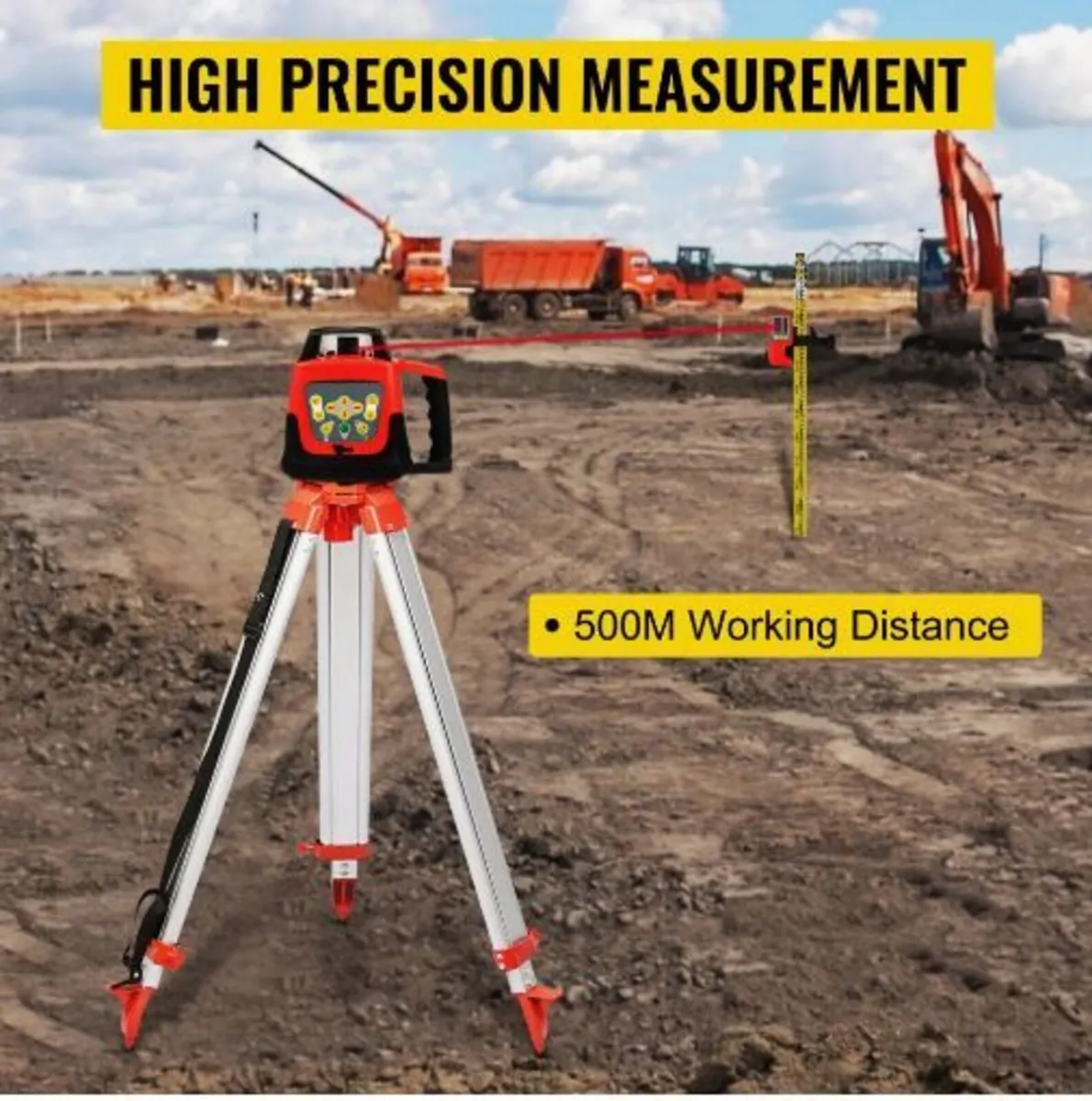 Red Rotary Laser Level Self Leveling Measuring - Image 2