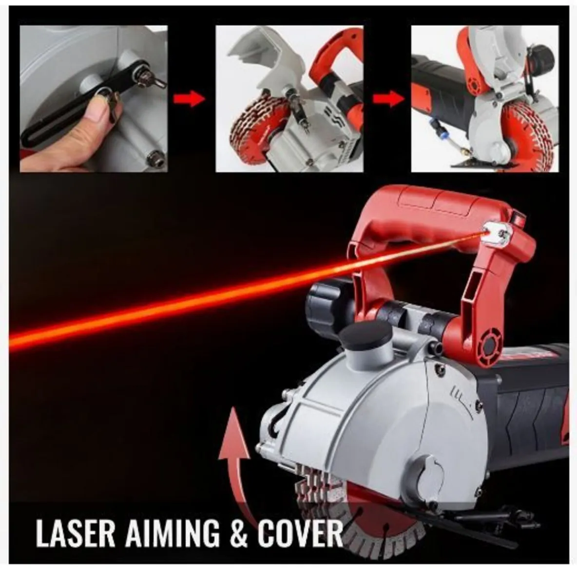 Wall Chaser, 34 mm Cutting Depth Wall Cutting - Image 3