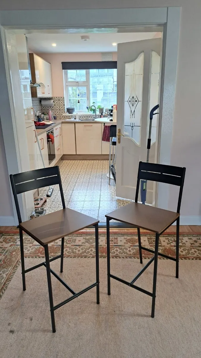 2x Ikea Sandsberg counter chairs - Image 1