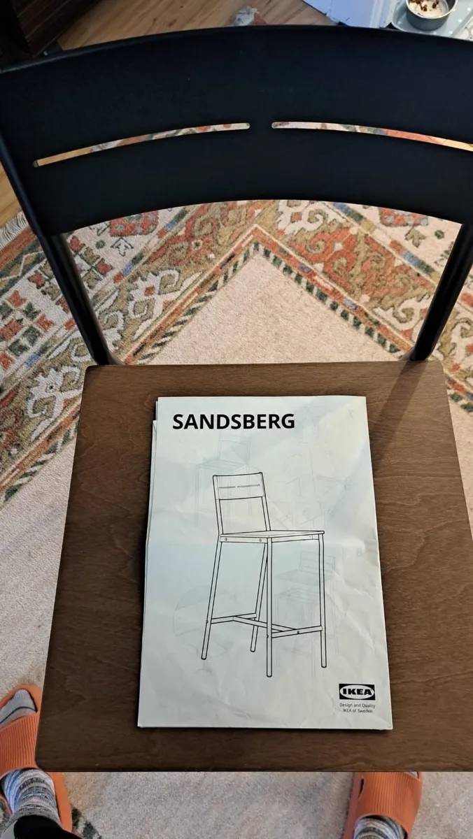 2x Ikea Sandsberg counter chairs - Image 2