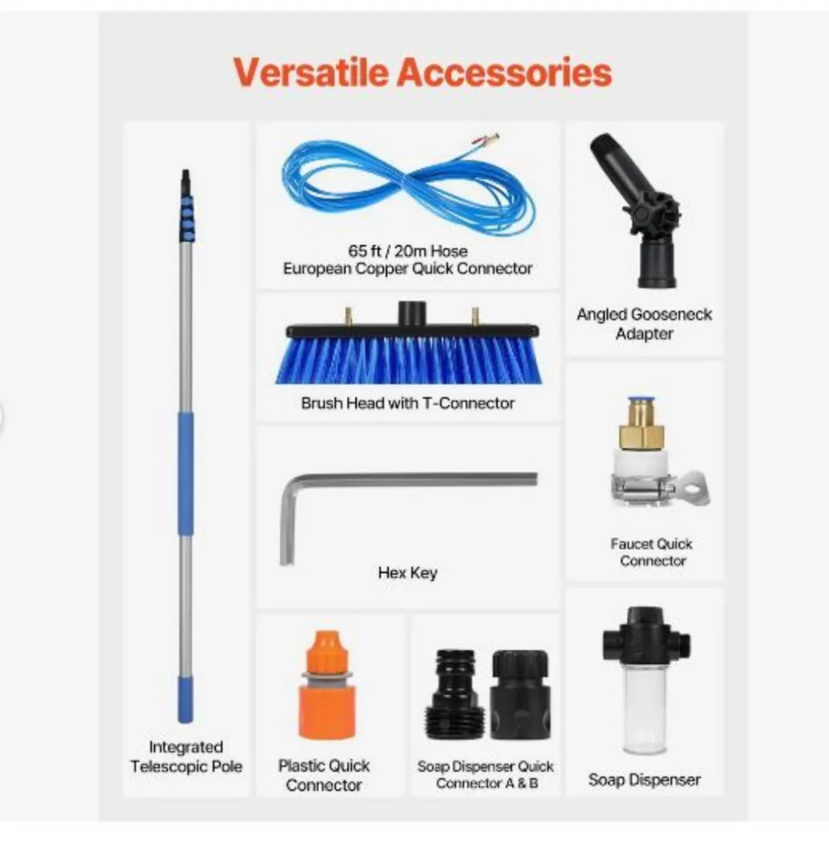 Water Fed Pole Kit, 7.3m Solar Panel Cleaning - Image 4