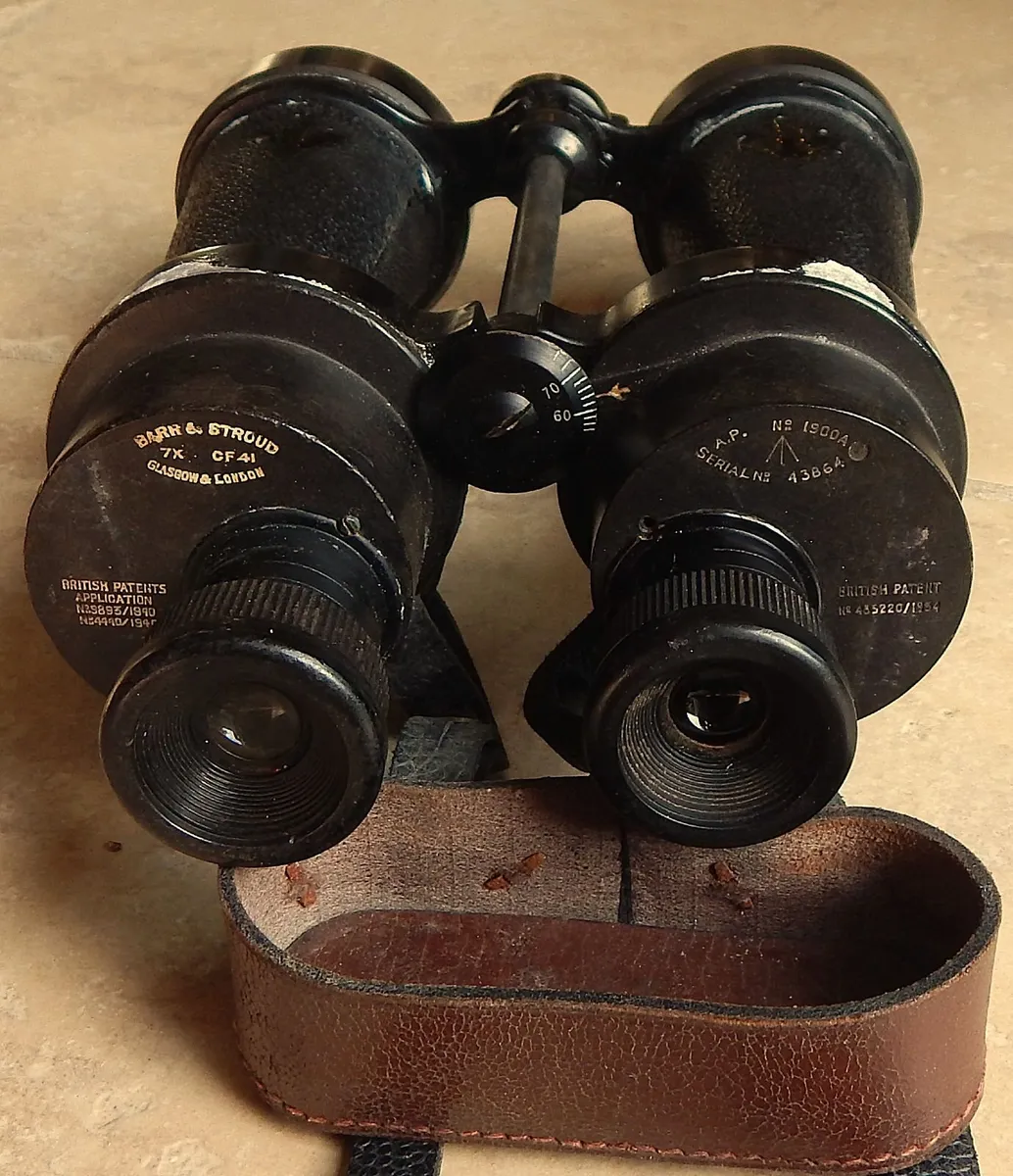 WW2 Barr & Stroud 7X CF41 Military Binoculars - Image 4