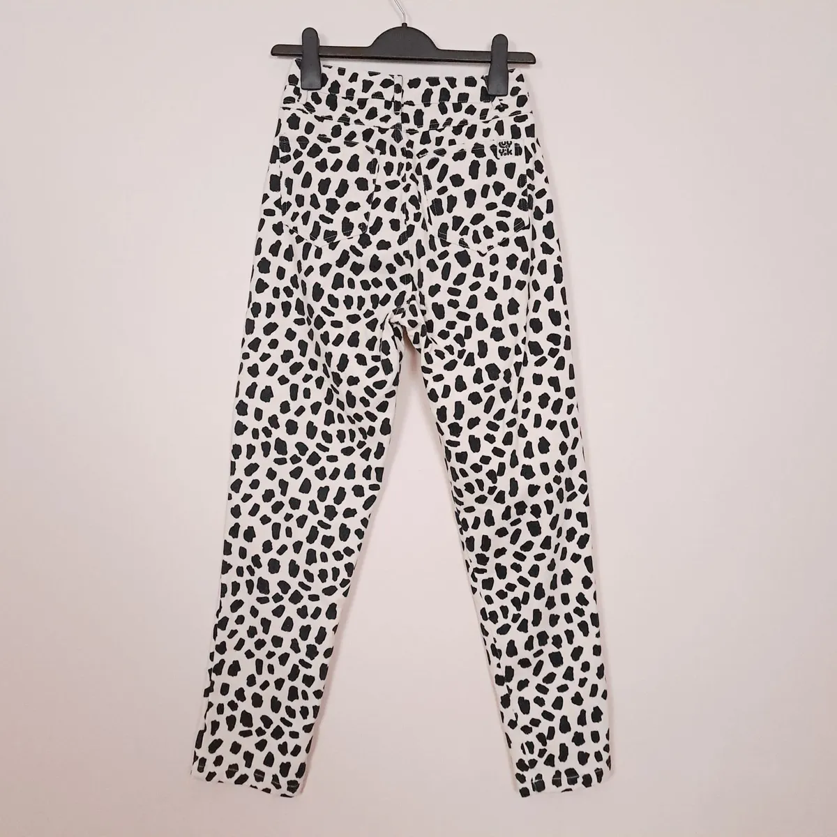 Lucy & Yak Cream Black Mom Jeans W24R/6UK/34EU - Image 4