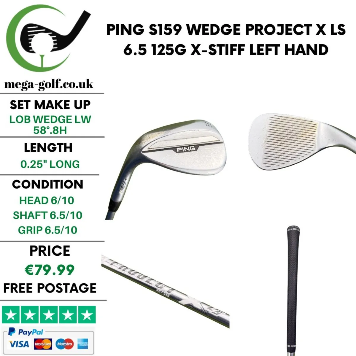 Ping S159 Wedge Lw 58°.8H / X-Stiff - Image 1