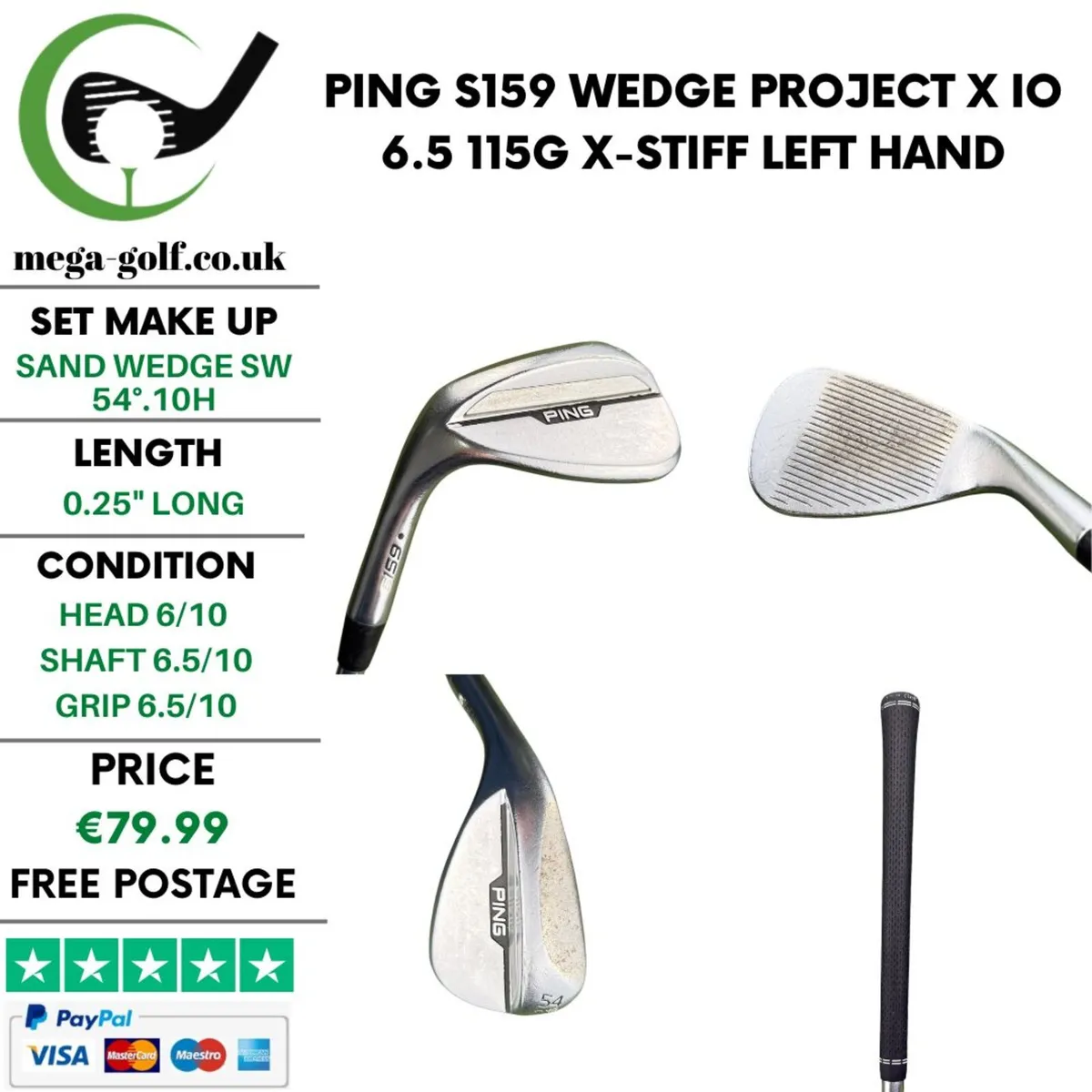 Ping S159 Wedge Sw 54°.10H / X-Stiff - Image 1