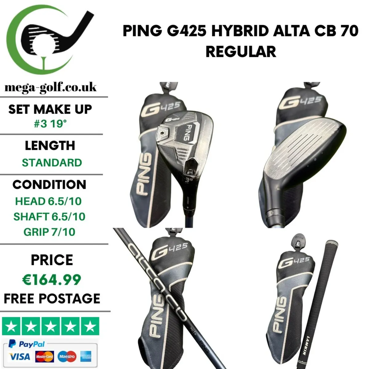 Ping G425 Hybrid / #3 19° / Alta CB 70 Regular - Image 1