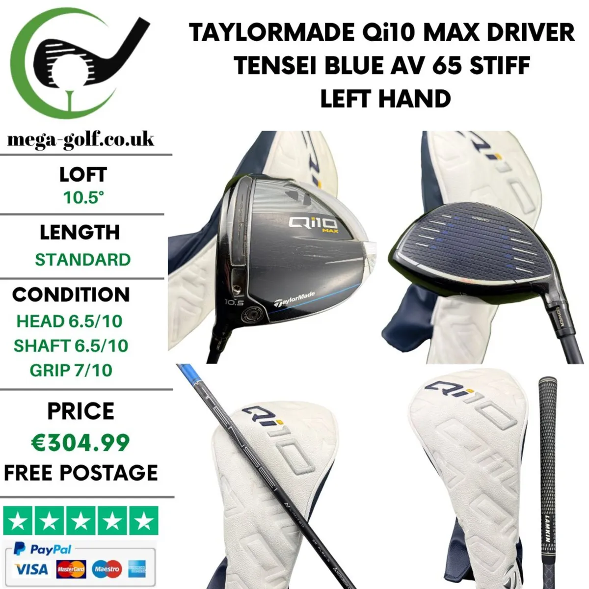 Taylormade Qi10 Max Driver / 10.5° / Stiff - Image 1