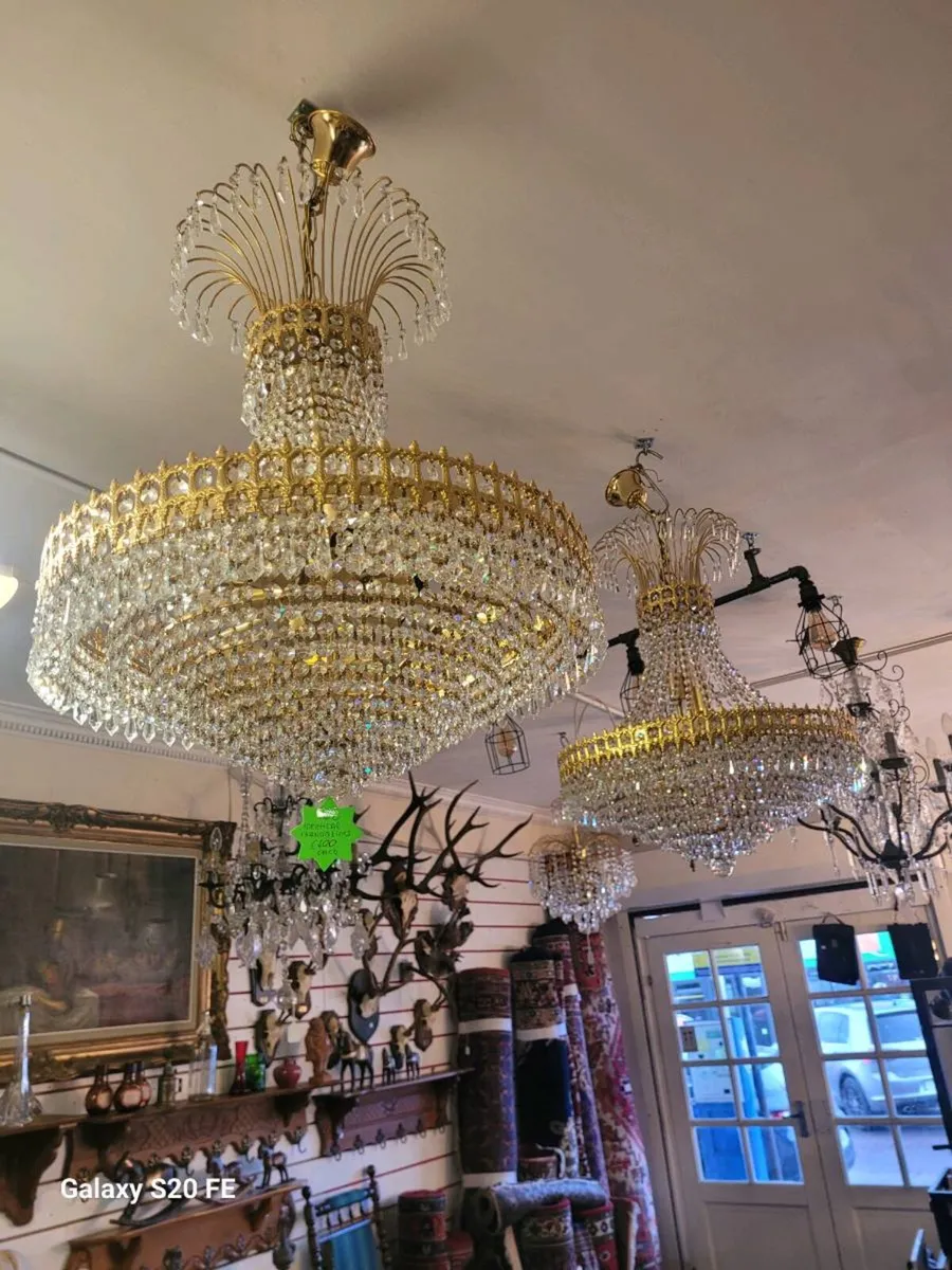 Modern French crystal chandaliers - Image 1