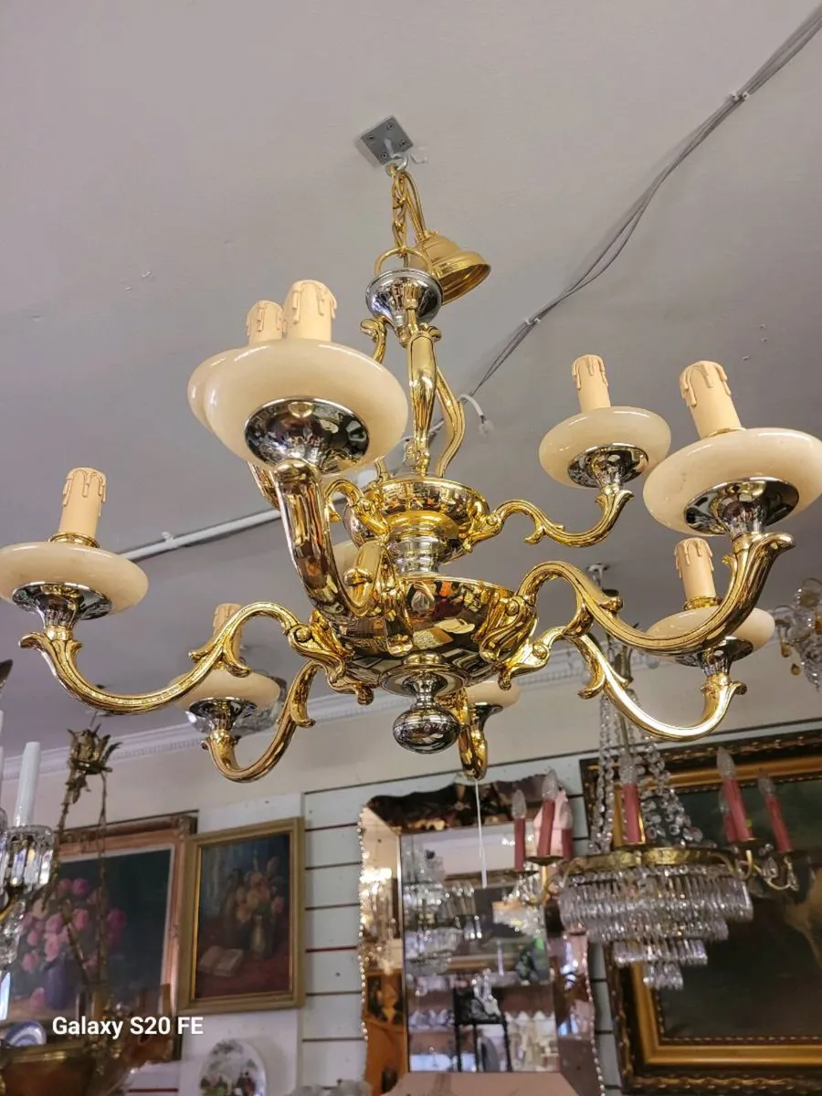 2 modern brass ceiling lights.200 eu.each - Image 1