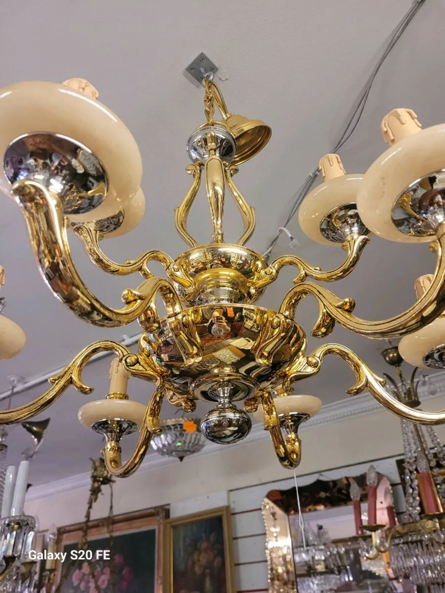 2 modern brass ceiling lights.200 eu.each - Image 2
