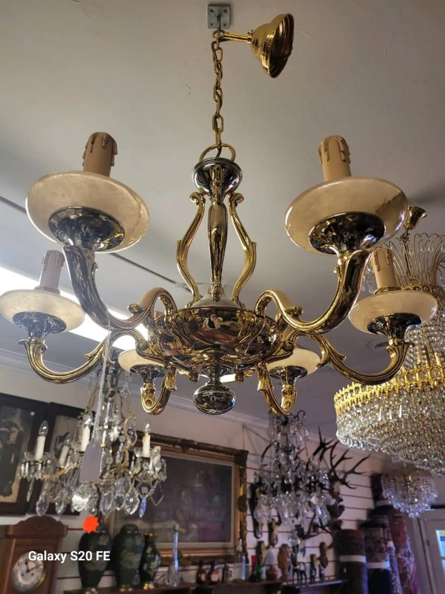 2 modern brass ceiling lights.200 eu.each - Image 4