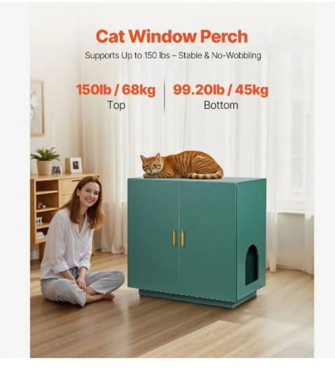Cat Litter Box Enclosure, 80 cm - Image 2