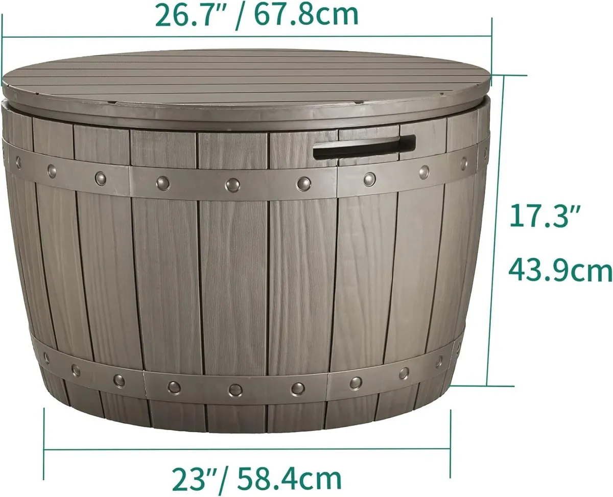 127L Garden Storage Box Waterproof Large Outdoor - Image 3