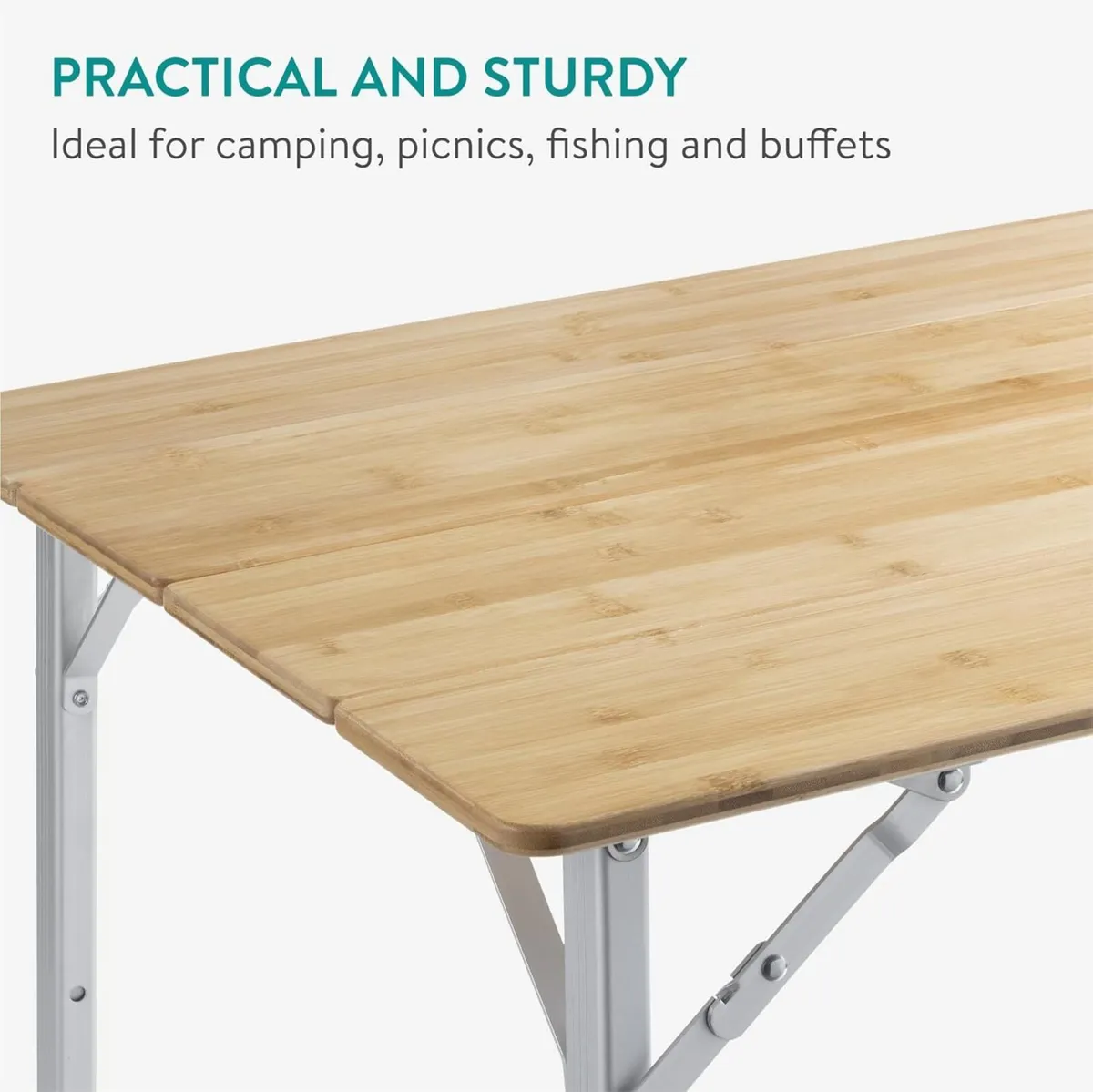 Bamboo Portable Folding Table - Camping Picnic - Image 4