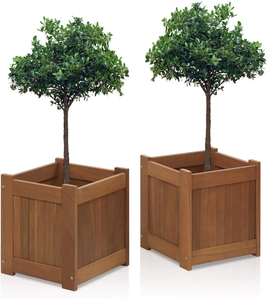 Tioman Hardwood Outdoor Flower Box Planter Stand - Image 3