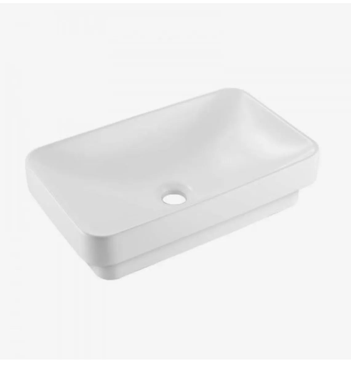 Semi Recessed Bathroom Sink, 490 x 305 mm - Image 1