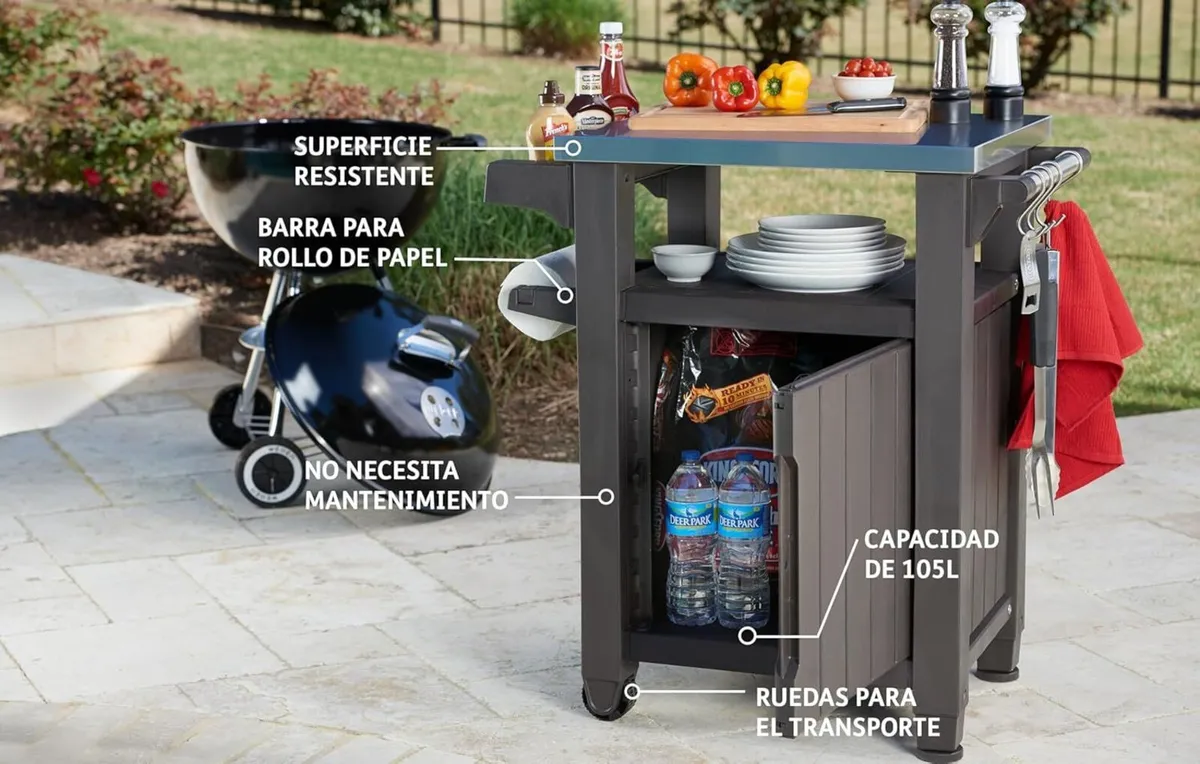 Unity Outdoor Kitchen Barbecue Trolley – 105 - Image 4