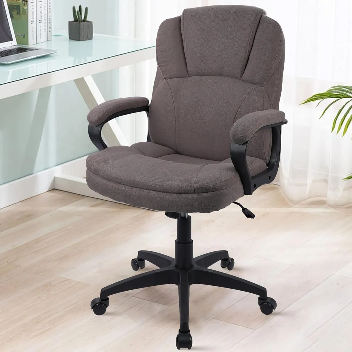 Cloth Fabric Office Desk Chair Adjustable Height - Image 1