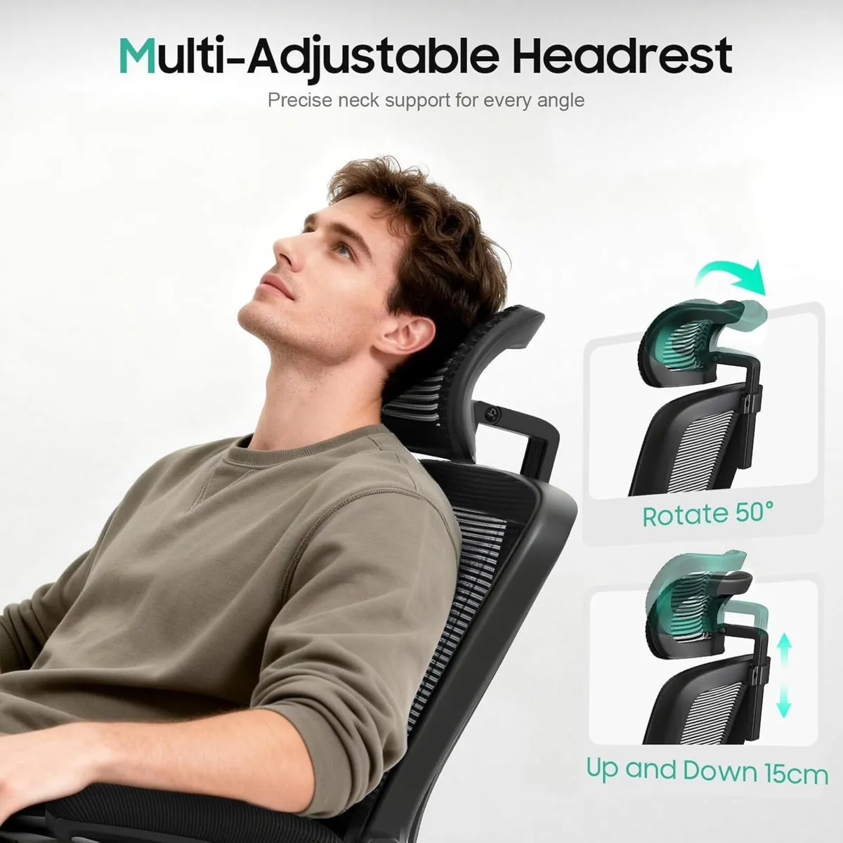 Office Chair Ergonomic Desk -Dual Backrest Design - Image 3