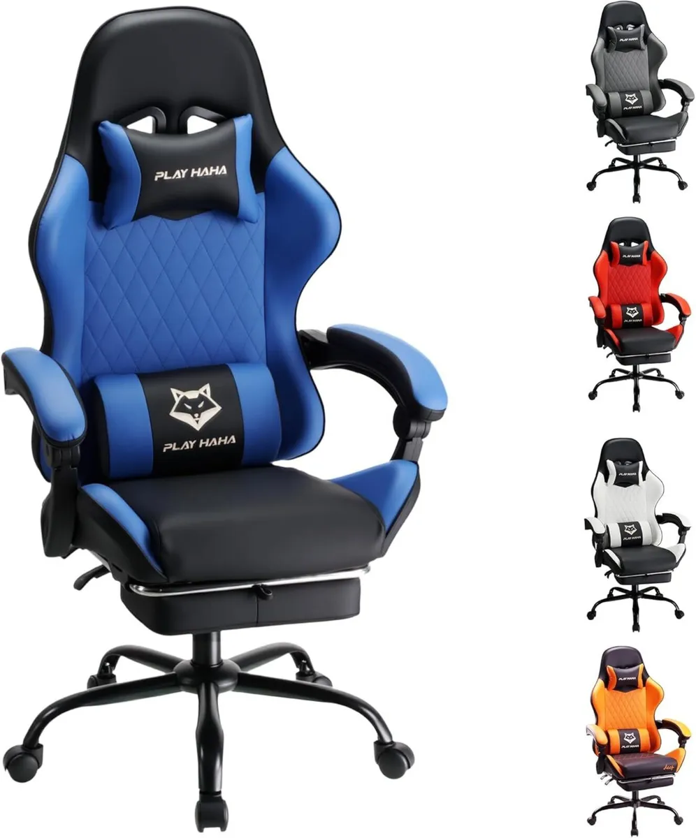Gaming Chair Ergonomic Reclining Seat With - Image 1