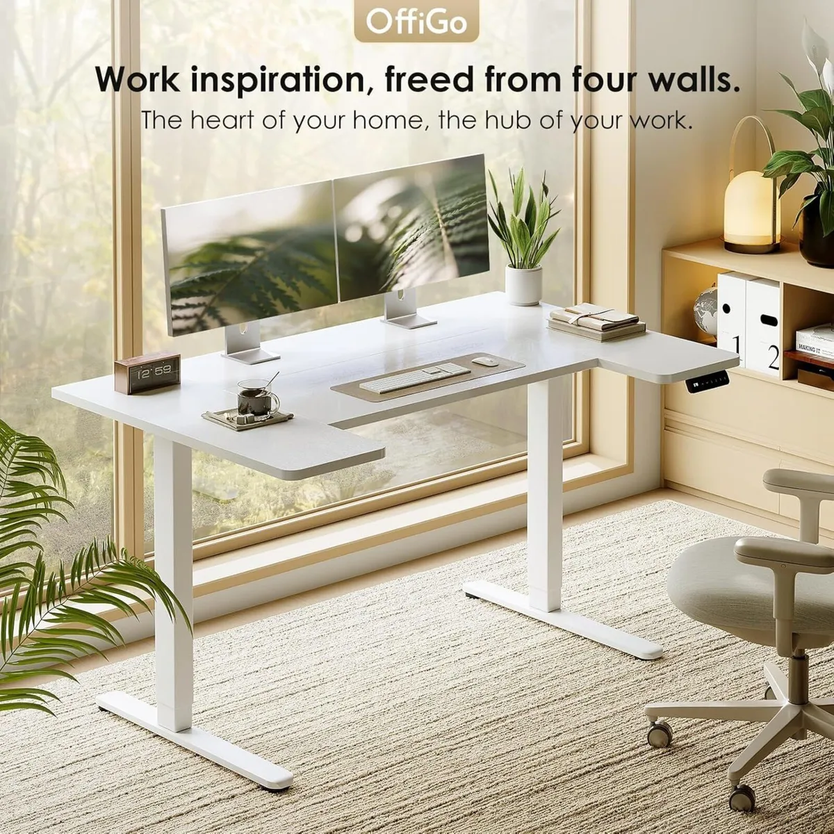 Electric Standing Desk 120cm U Shaped Height - Image 3