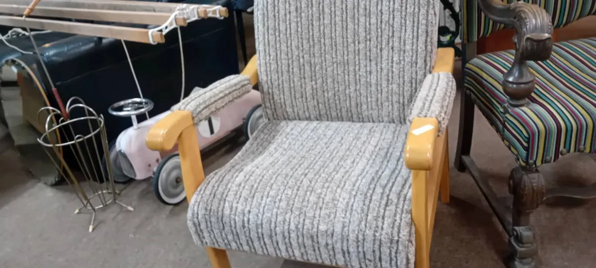 Modern Fabric Fireside Armchair - Image 2