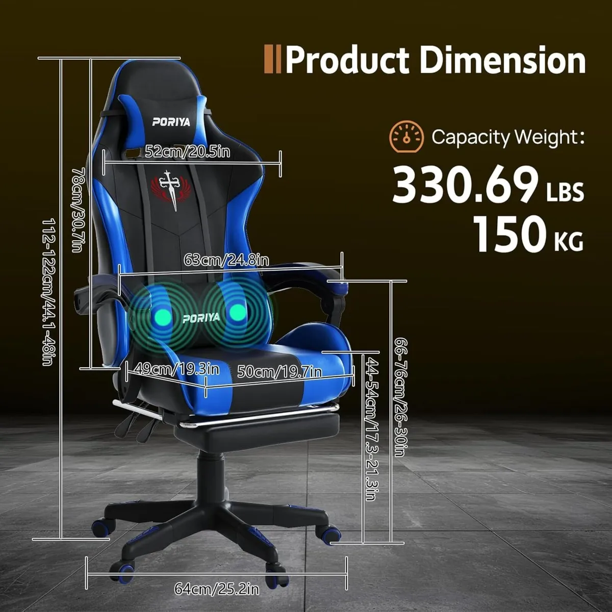 Gaming Chair with Adjustable Backrest Ergonomic - Image 3