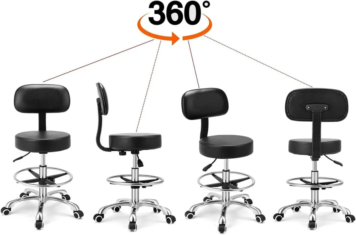 Rolling Swivel Adjustable Heavy Duty Drafting - Image 3