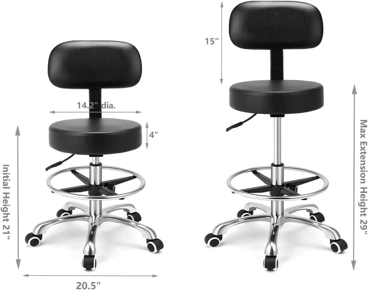 Rolling Swivel Adjustable Heavy Duty Drafting - Image 2