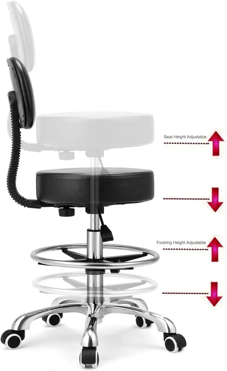 Rolling Swivel Adjustable Heavy Duty Drafting - Image 4