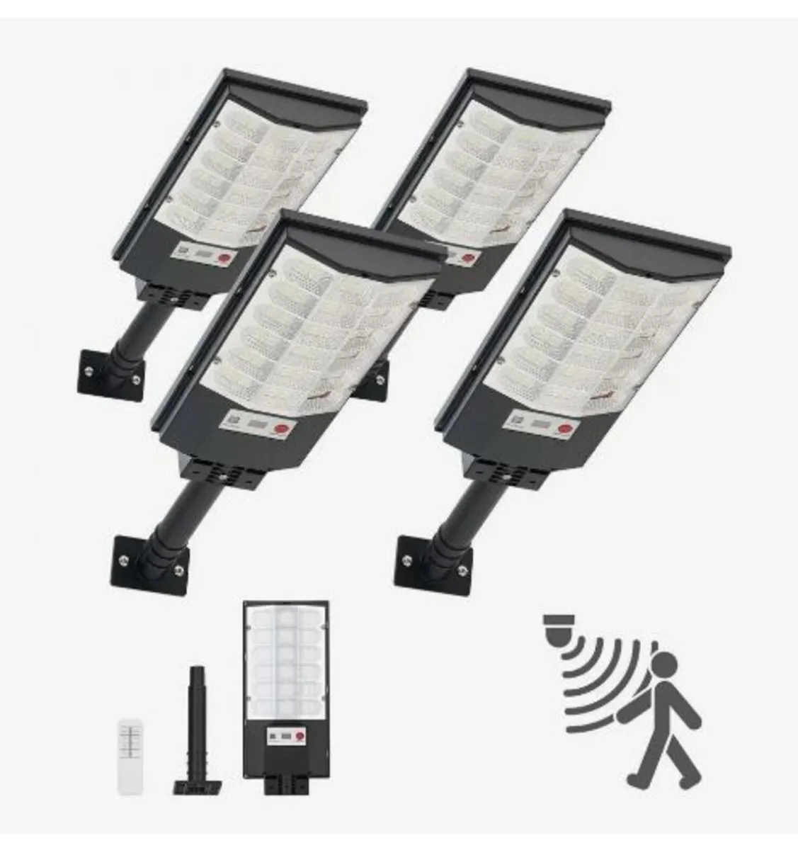 4 Pack 500W Solar Street Lights Outdoor - Image 2
