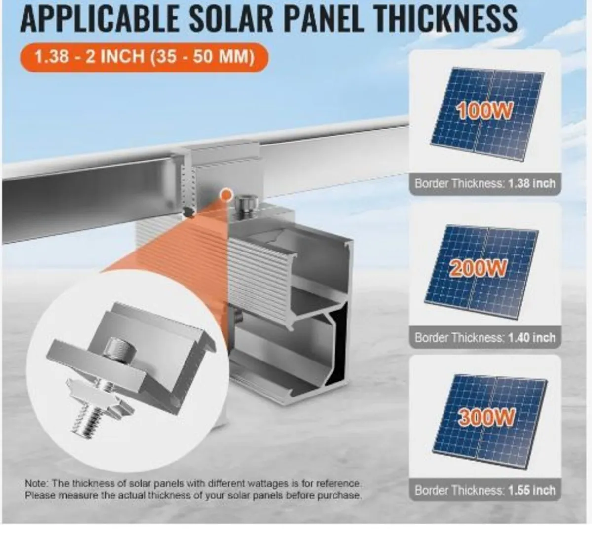 Solar Panel Z Mounting Brackets, 35-50mm - Image 2