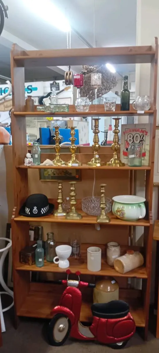 Large Solid Pine Open Bookcase - Image 1