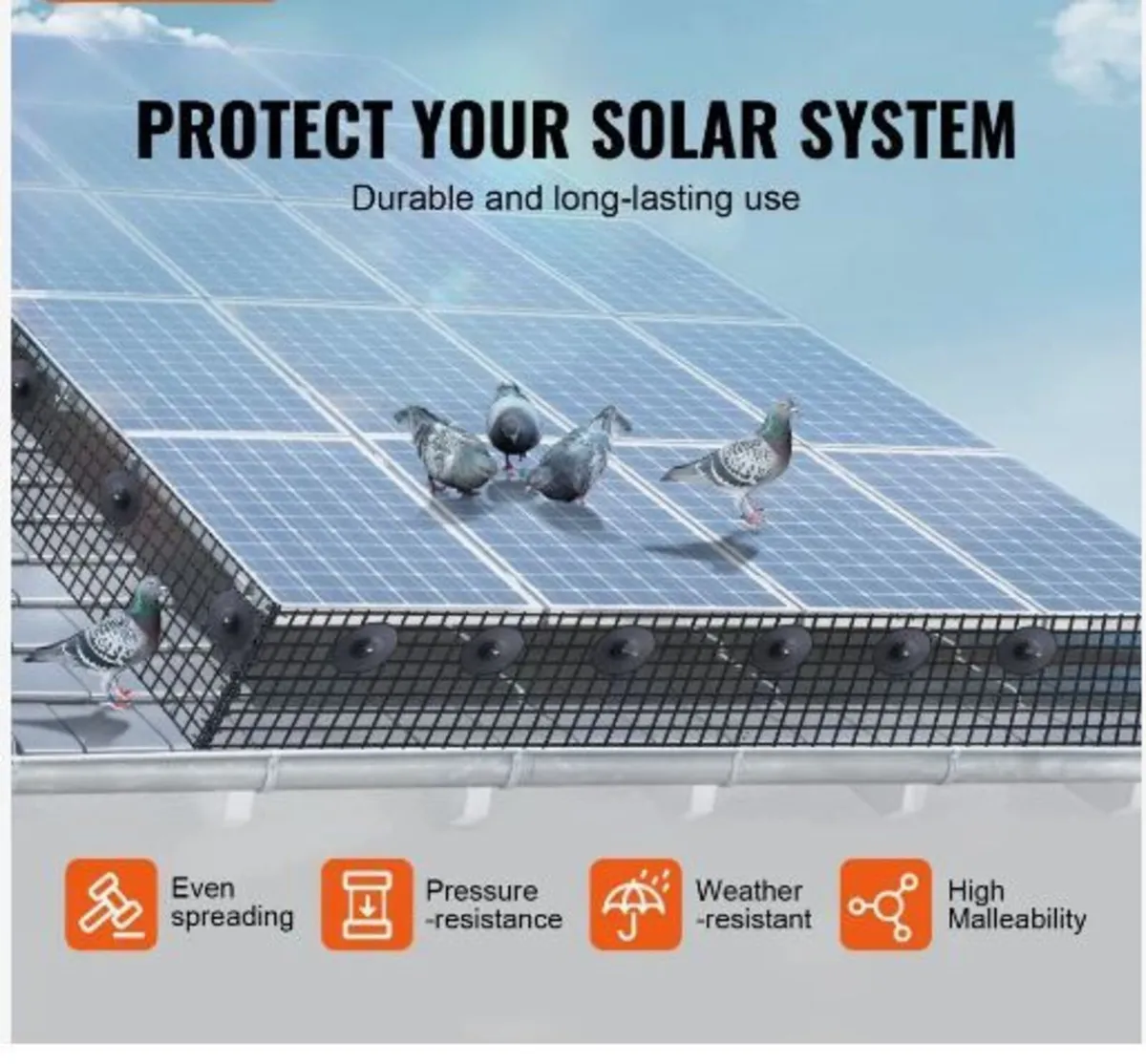 15.24 x 3048 cm Solar Panel Bird Guard - Image 3