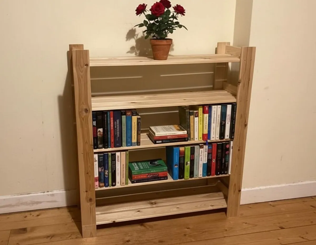 Solid Wood Bookshelf - Image 1